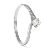 Anello in Oro bianco 18 carati-Diamante