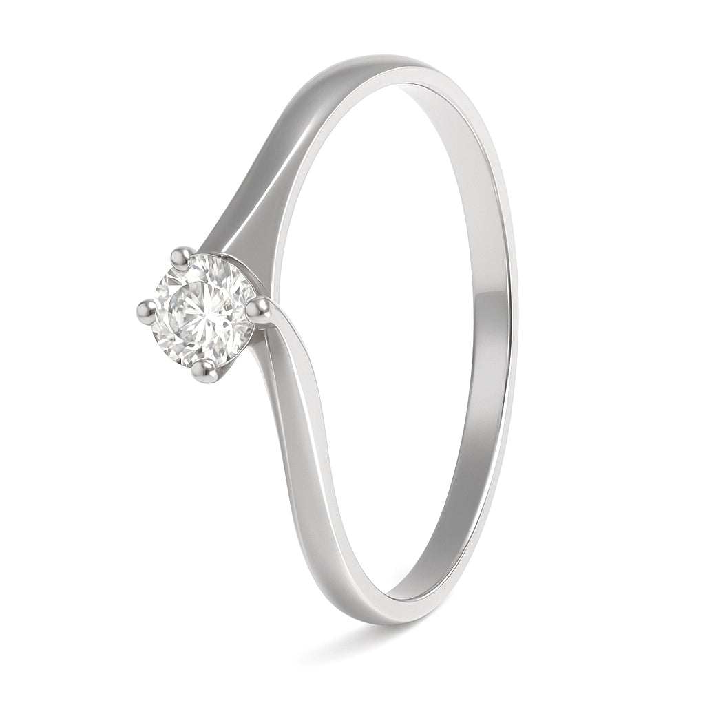 Anello in Oro bianco 18 carati-Diamante