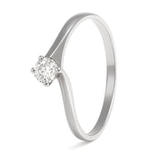 Anello in Oro bianco 18 carati-Diamante