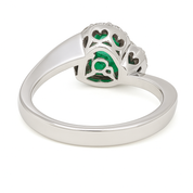 Anello - 18 carati Oro bianco - 1.90ct. tw. Smeraldo - Diamante