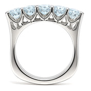 Anello - 18 carati Oro bianco - 5.00ct. tw. Acquamarina