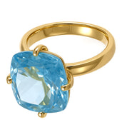 Anello - 18 carati Oro giallo - 12.00ct. tw. Topazio