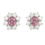 Orecchini - 18 carati Oro bianco - 1.72ct. tw. Zaffiro - Diamante