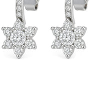 Orecchini - 18 carati Oro bianco - 0.72ct. tw. Diamante (Naturale)