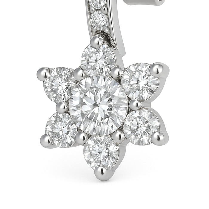 Orecchini - 18 carati Oro bianco - 0.72ct. tw. Diamante (Naturale)