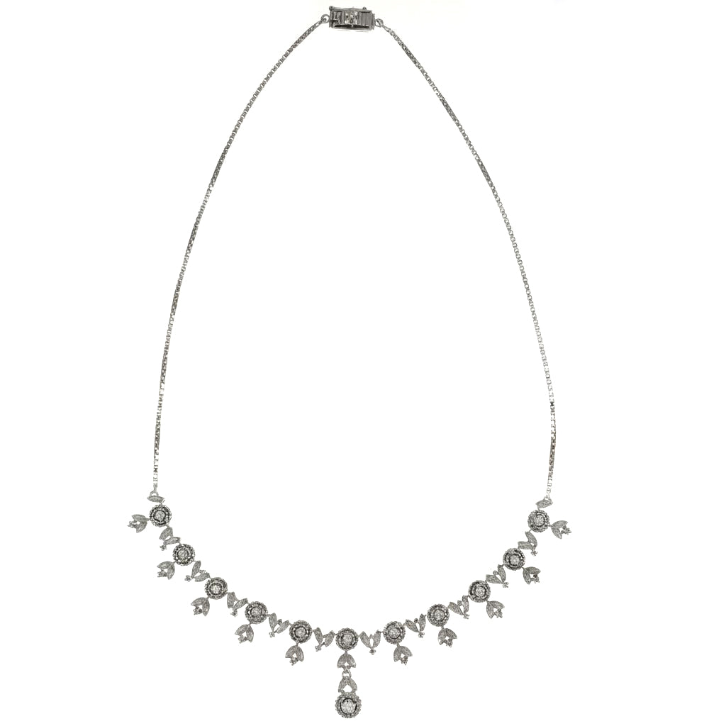 Collana con ciondolo - 18 carati Oro bianco - 0.31ct. tw. Diamante (Naturale)