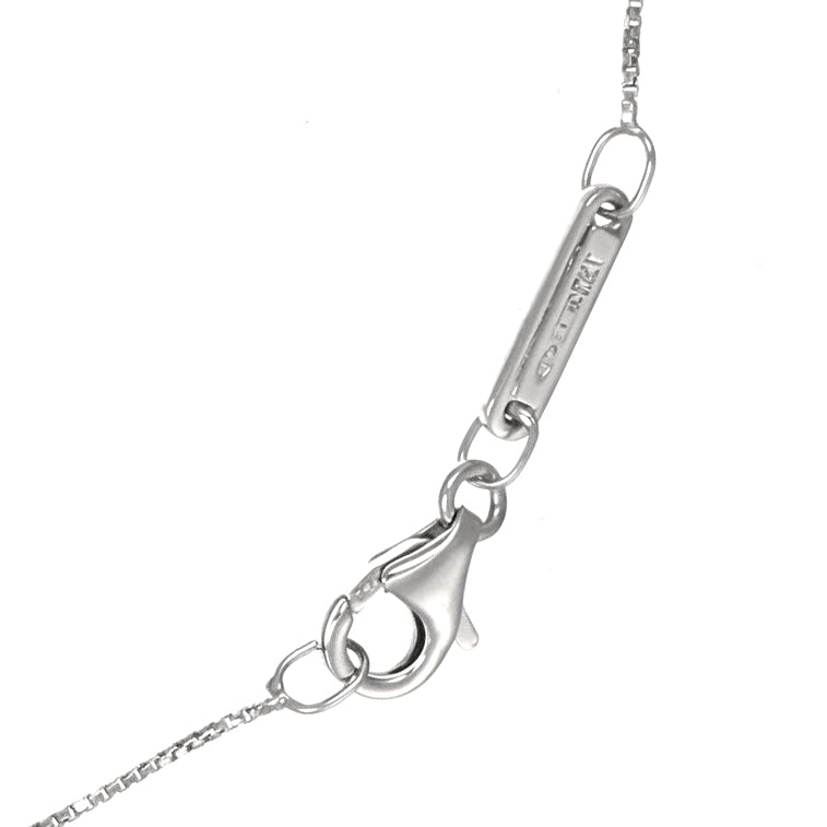 Collana con ciondolo - 18 carati Oro bianco - 0.04ct. tw. Diamante (Naturale)