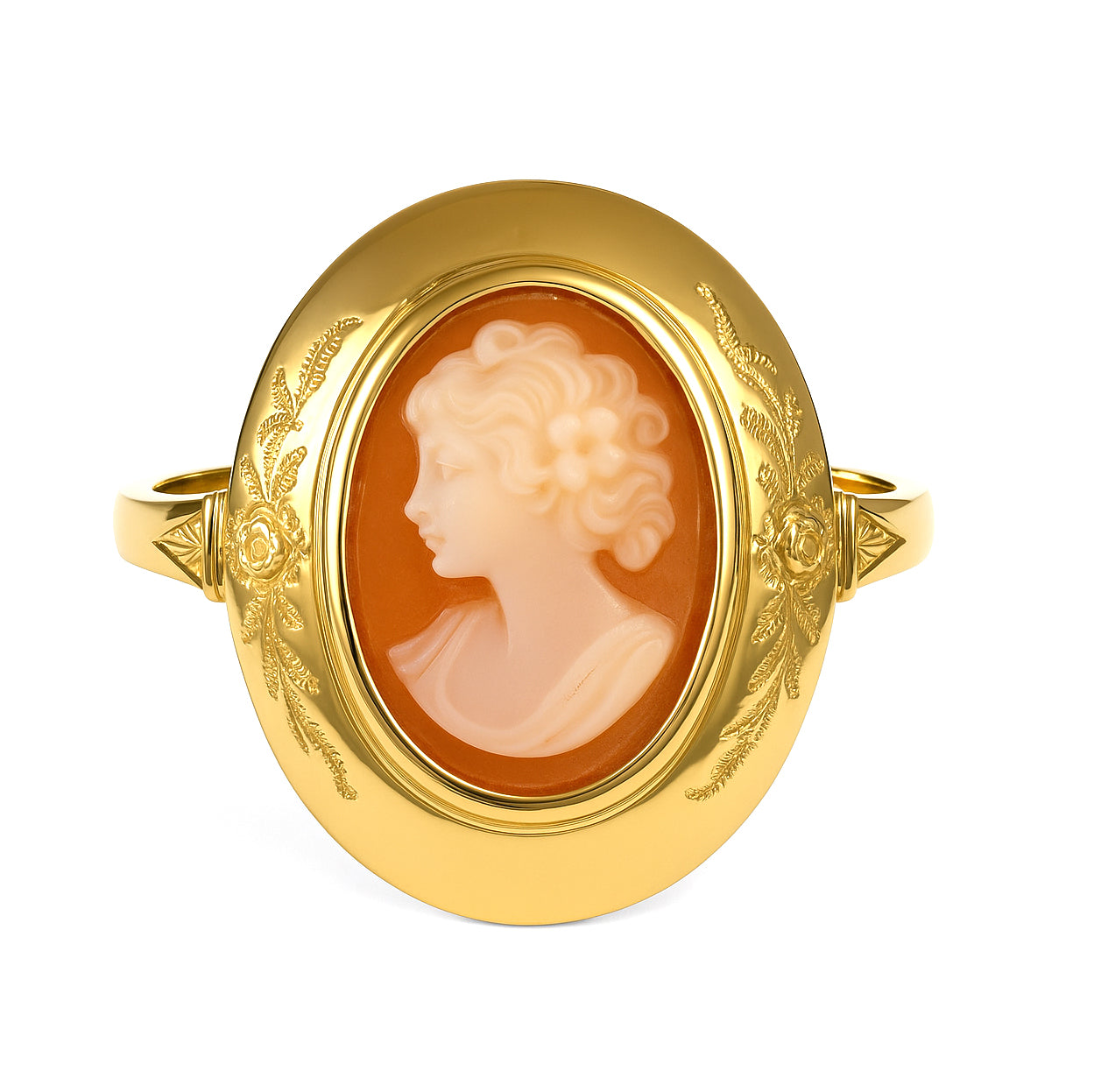 Anello - 18 carati Oro giallo, conchiglia