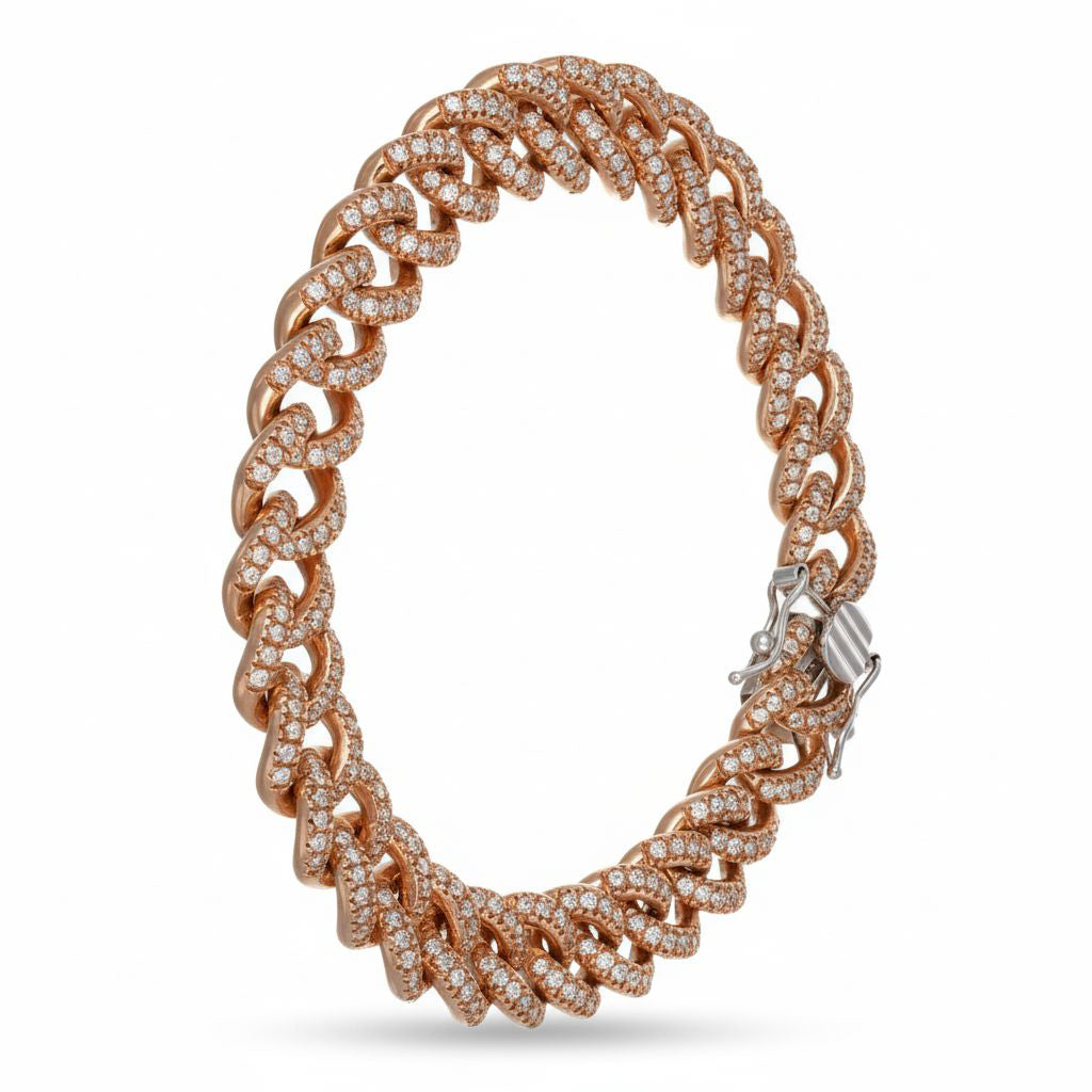 Bracciale - 18 carati Oro rosa - 4.00ct. tw. Diamante (Naturale)