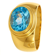 Anello - 18 carati Oro giallo - 2.25ct. tw. Topazio