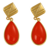 Orecchini - 18 carati Oro giallo - Corallo