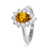 Anello - 18 carati Oro bianco - 1.99ct. tw. Zaffiro - Diamante