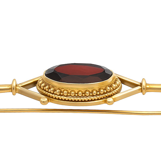 Spilla - 18 carati Oro giallo - 2.45ct. tw. Granato