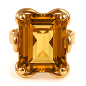 Anello - 18 carati Oro giallo - 18.00ct. tw. Quarzo