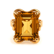 Anello - 18 carati Oro giallo - 18.00ct. tw. Quarzo