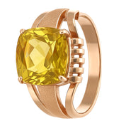 Anello - 18 carati Oro rosa - 3.00ct. tw. Topazio