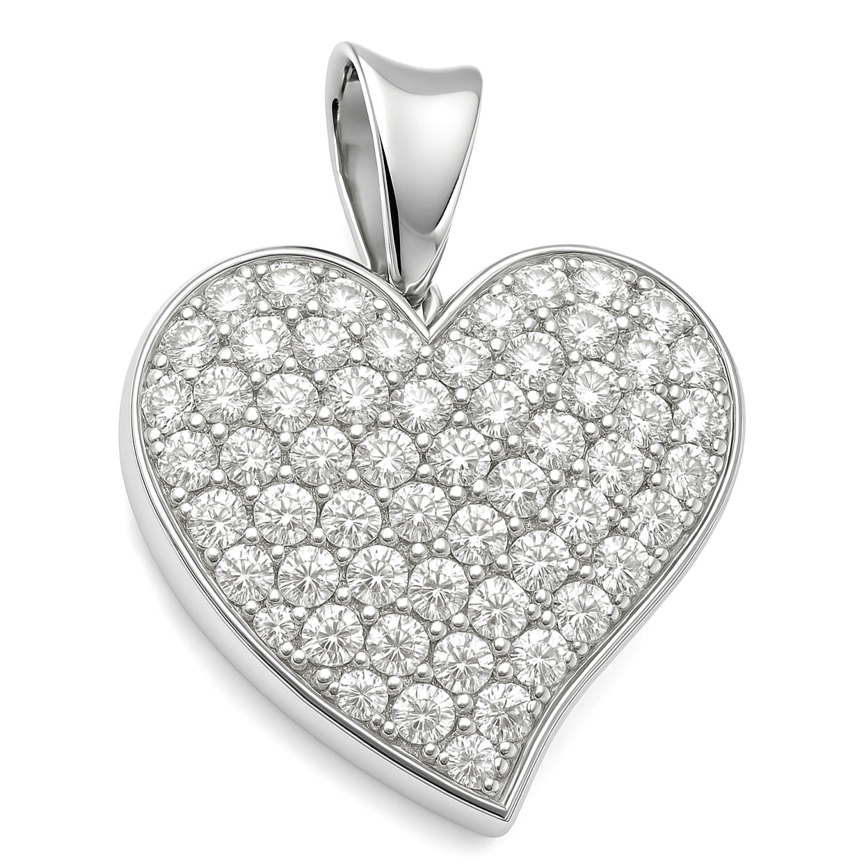 Ciondolo - 18 carati Oro bianco - 1.62ct. tw. Diamante (Naturale)