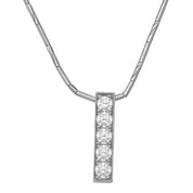 Collana con ciondolo - 18 carati Oro bianco - 0.55ct. tw. Diamante (Naturale)
