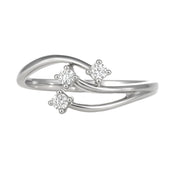 Anello - 18 carati Oro bianco - 0.12ct. tw. Diamante (Naturale)