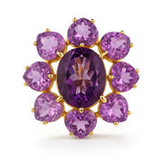 Orecchini - 12 kt Oro giallo - 10.00ct. tw. Ametista