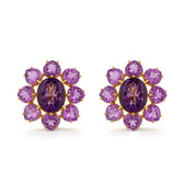 Orecchini - 12 kt Oro giallo - 10.00ct. tw. Ametista