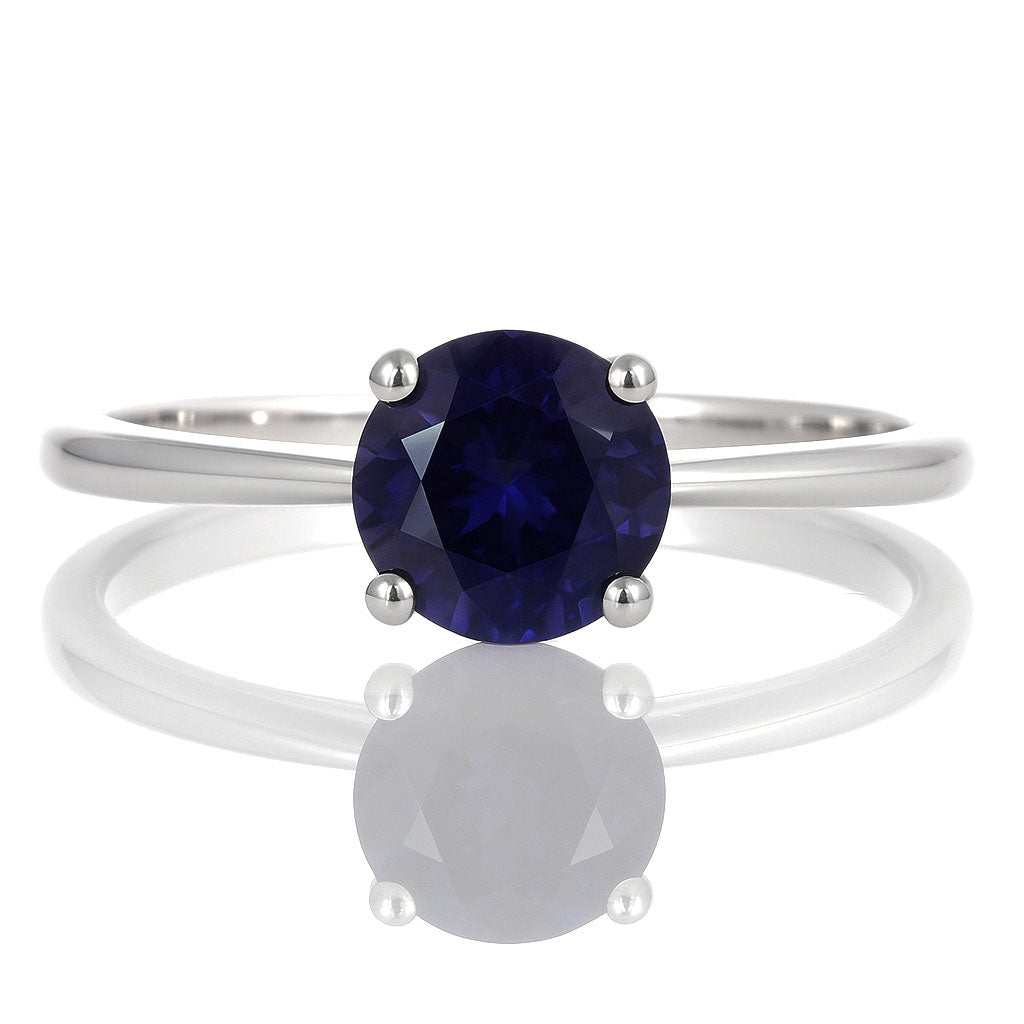 Anello - 18 carati Oro bianco - 1.47ct. tw. Zaffiro