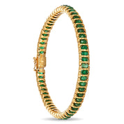 Bracciale - 9 kt Oro giallo - 4.56ct. tw. Smeraldo