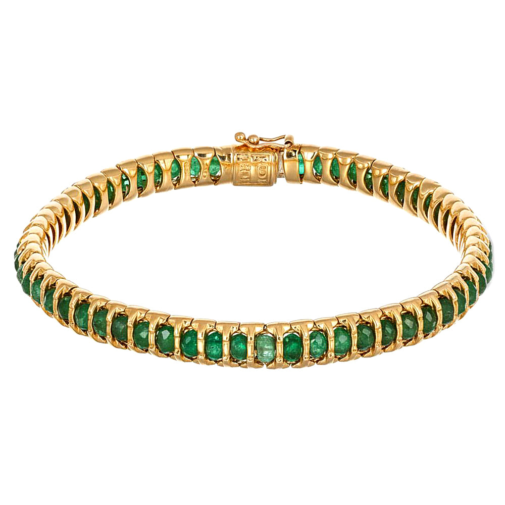 Bracciale - 9 kt Oro giallo - 4.56ct. tw. Smeraldo