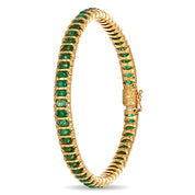 Bracciale - 9 kt Oro giallo - 4.56ct. tw. Smeraldo