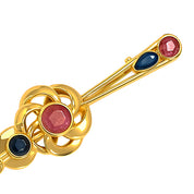 Spilla - 18 carati Oro giallo - 0.49ct. tw. Rubino - Zaffiro