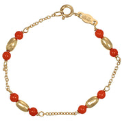 Bracciale - 18 carati Oro giallo Corallo