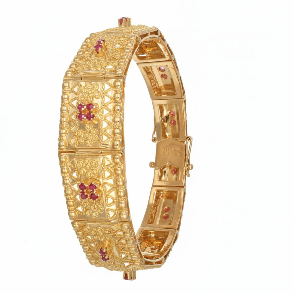 Bracciale - 18 carati Oro giallo - 0.98ct. tw. Rubino