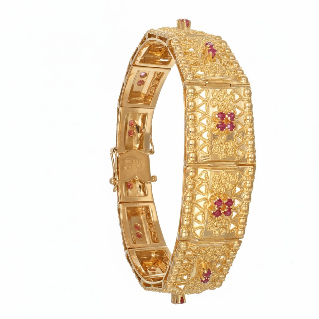 Bracciale - 18 carati Oro giallo - 0.98ct. tw. Rubino