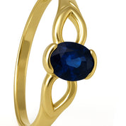 Anello - 18 carati Oro giallo - 0.40ct. tw. Zaffiro