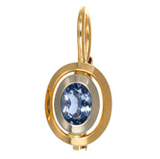 Orecchini - 18 carati Oro giallo, Oro bianco - 0.70ct. tw. Zaffiro