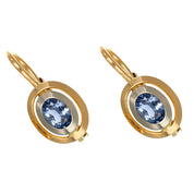 Orecchini - 18 carati Oro giallo, Oro bianco - 0.70ct. tw. Zaffiro