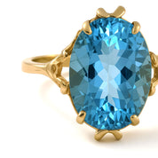 Anello - 18 carati Oro giallo - 4.40ct. tw. Topazio