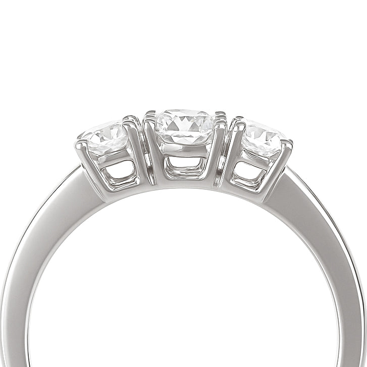 Anello - 18 carati Oro bianco - 0.54ct. tw. Diamante (Naturale)