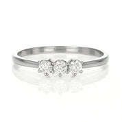 Anello - 18 carati Oro bianco - 0.18ct. tw. Diamante (Naturale)