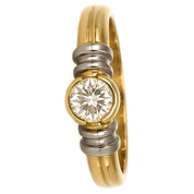 Anello - 18 carati Oro bianco, Oro giallo - 0.47ct. tw. Diamante (Naturale)