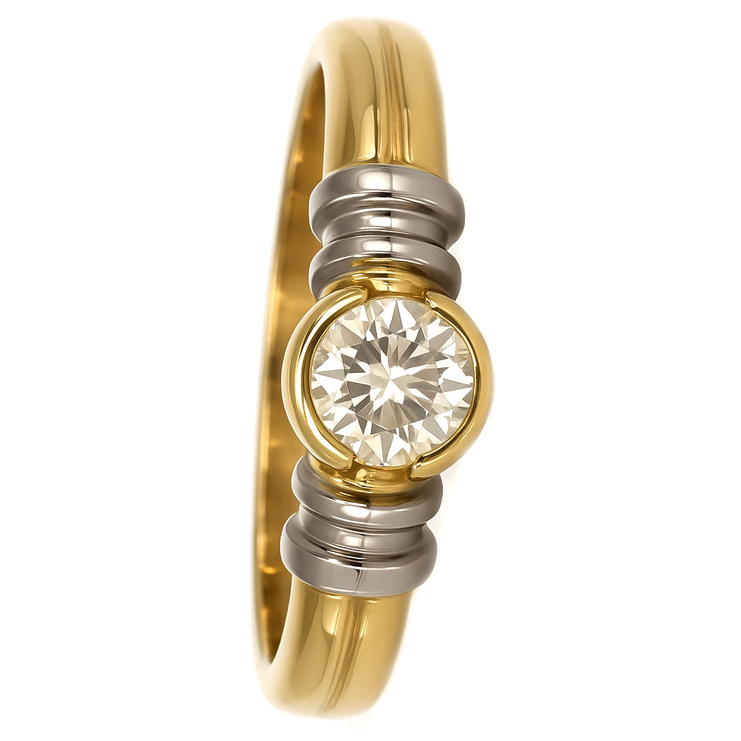 Anello - 18 carati Oro bianco, Oro giallo - 0.47ct. tw. Diamante (Naturale)