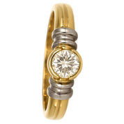 Anello - 18 carati Oro bianco, Oro giallo - 0.47ct. tw. Diamante (Naturale)