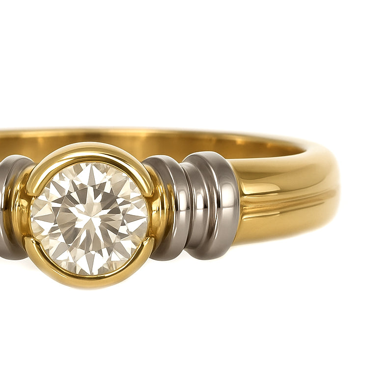 Anello - 18 carati Oro bianco, Oro giallo - 0.47ct. tw. Diamante (Naturale)