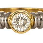 Anello - 18 carati Oro bianco, Oro giallo - 0.47ct. tw. Diamante (Naturale)