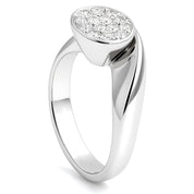 Anello - 18 carati Oro bianco - 0.29ct. tw. Diamante (Naturale)