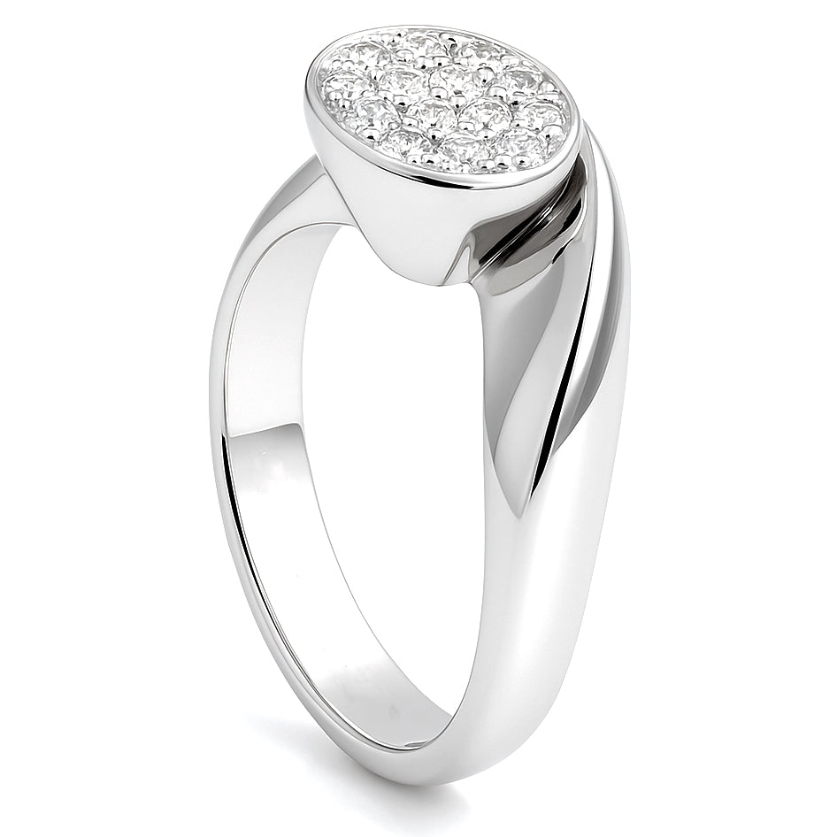 Anello - 18 carati Oro bianco - 0.29ct. tw. Diamante (Naturale)