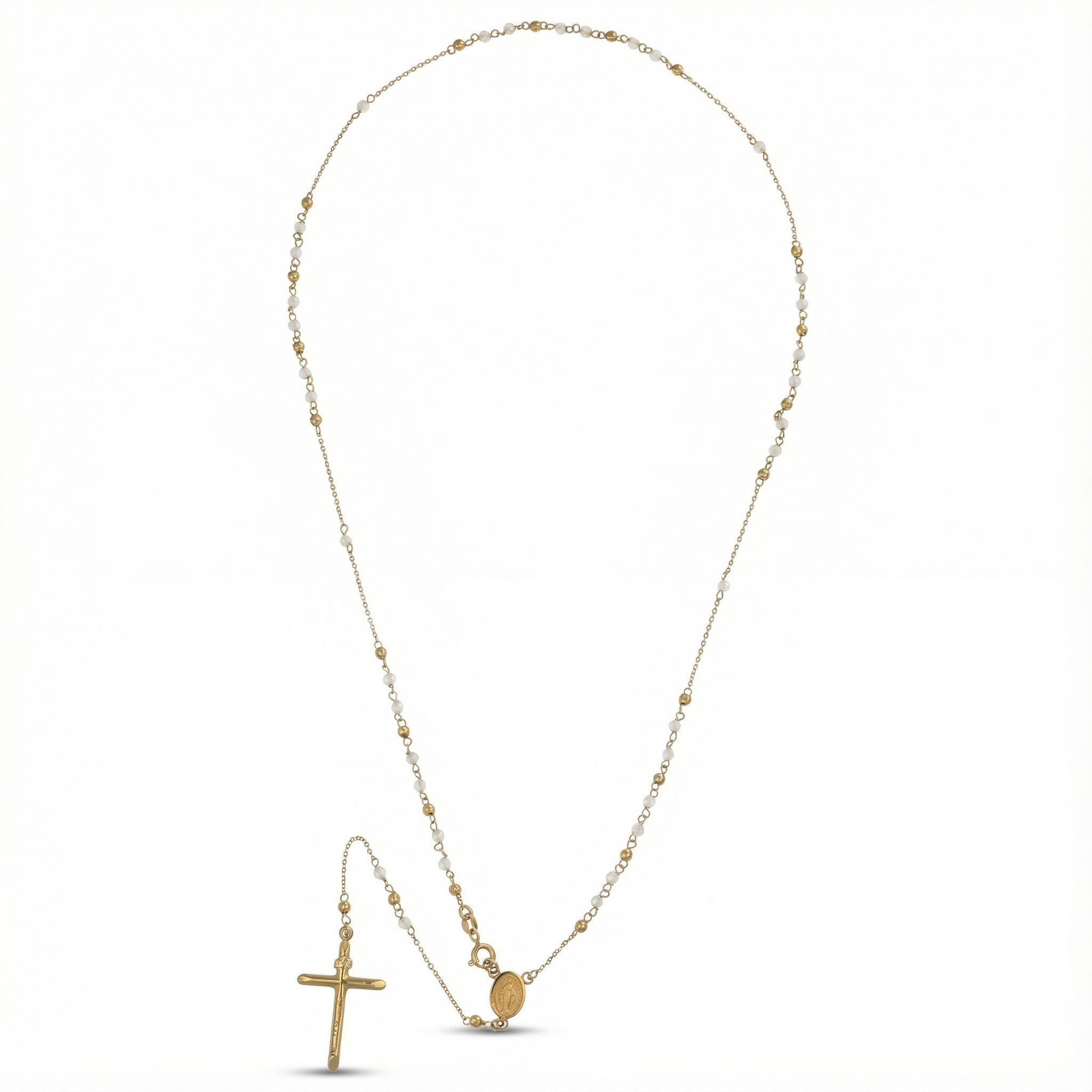 Collana - 18 carati Oro giallo, pietra di luna