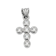 Ciondolo - 18 carati Oro bianco - 0.12ct. tw. Diamante (Naturale)