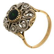 Anello in Oro Giallo ,Oro Bianco 18 carati -zaffiro Diamanti