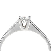 Anello - 18 carati Oro bianco - 0.10ct. tw. Diamante (Naturale)